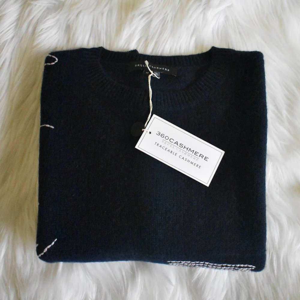 Skull Cashmere | Parket Cable Stitch Crew Sweater - Picture 12 of 12